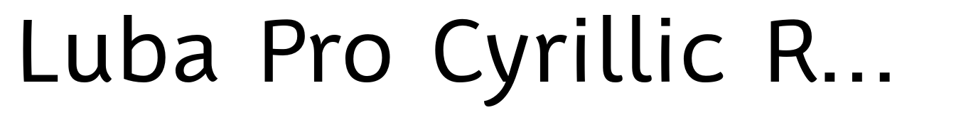 Luba Pro Cyrillic Regular